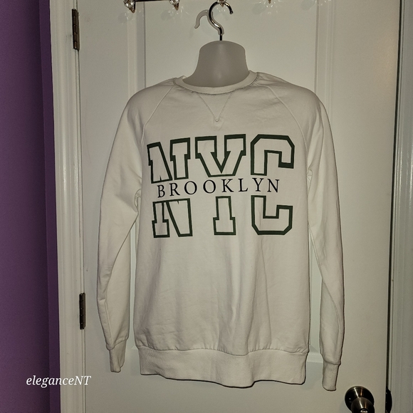 Brooklyn Civilization Other - Brooklyn Civilization  Men's White Crew Neck Pullover Sweatshirt  Sz: M